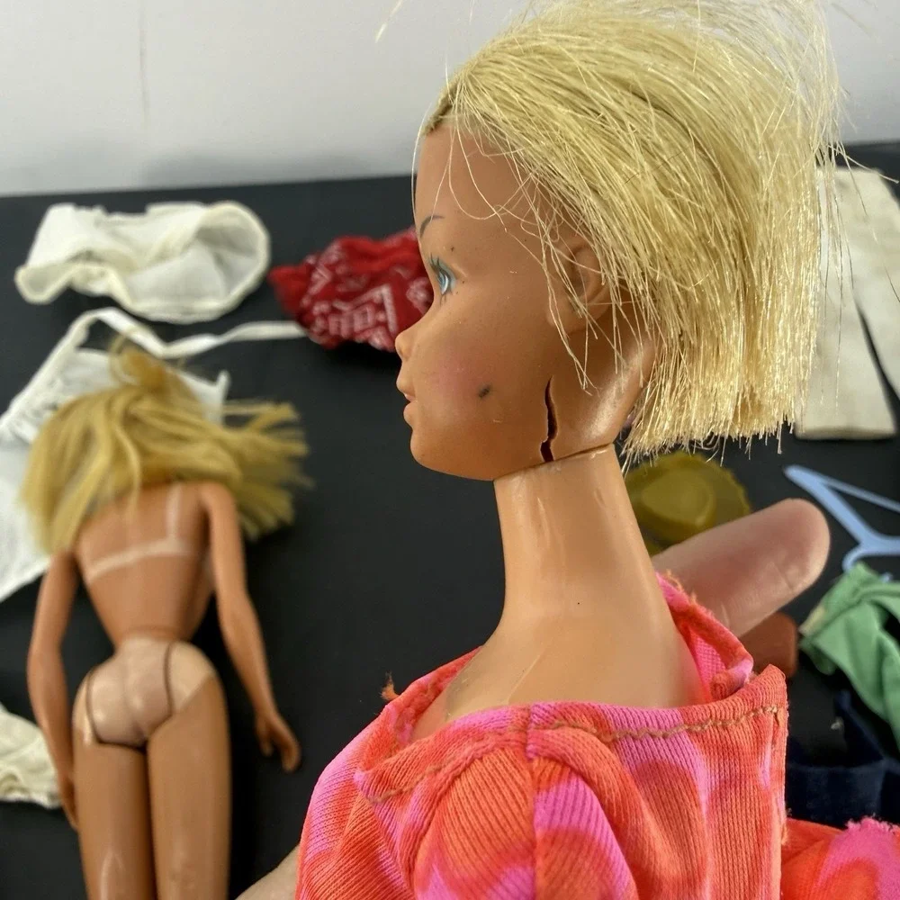 Vintage Mattel Barbie & Skipper Doll Lot 1966 Japan 1986 Taiwan Accessories TLC
